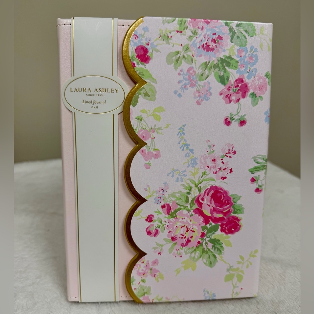 Laura Ashley Pink Floral Lined Journal with Magnetic Closure